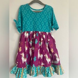 Eleanor Rose Llama Dress, size 4-5